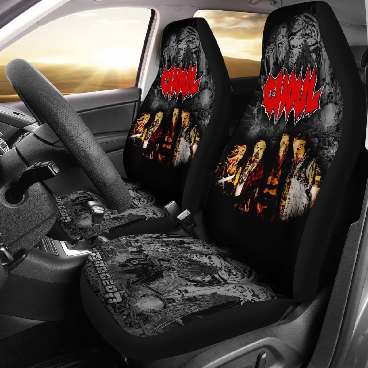 Ghoul Car Seat Covers Heavy Metal Band Fan Gift Idea Universal Fit 194801