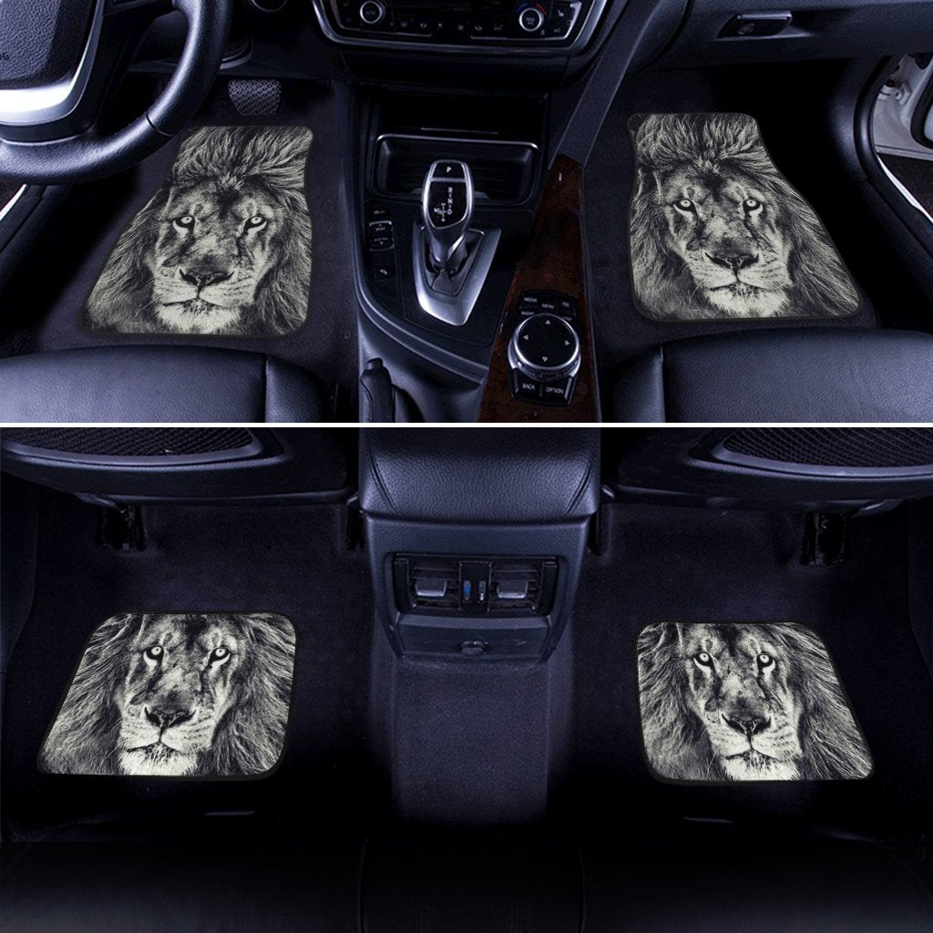 Gift For Dad Coolest Gray Lion Car Floor Mats Custom Car Accessories Gift Idea For Dad