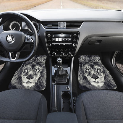 Gift For Dad Coolest Gray Lion Car Floor Mats Custom Car Accessories Gift Idea For Dad