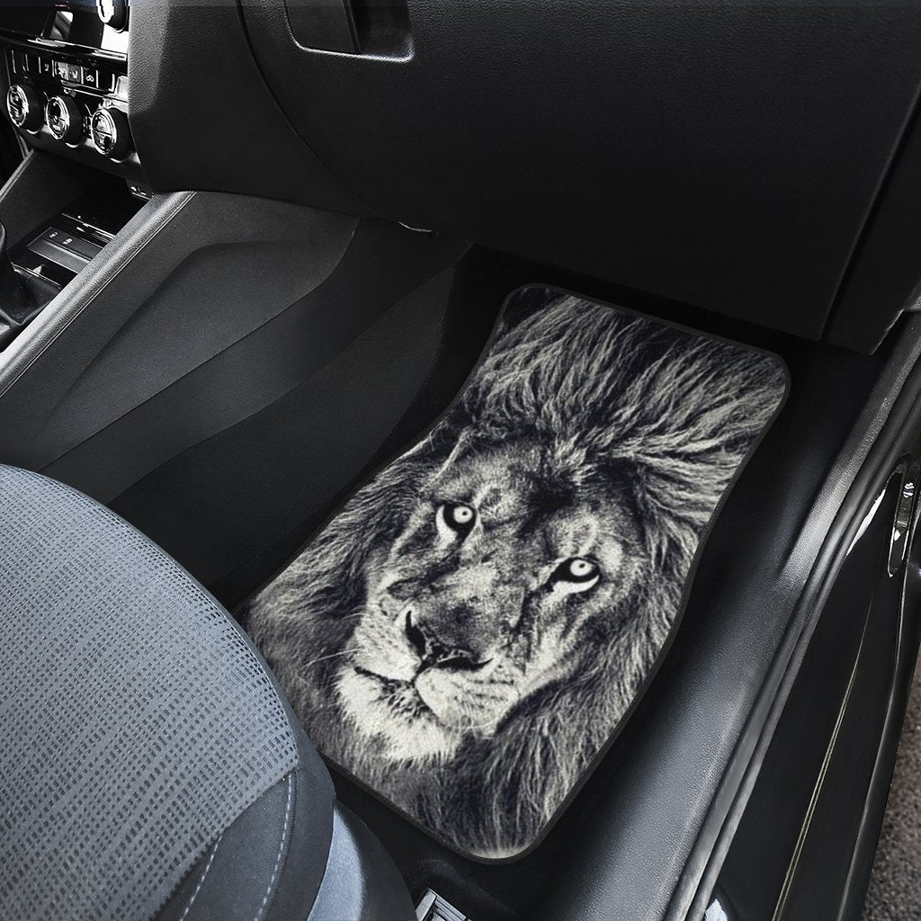 Gift For Dad Coolest Gray Lion Car Floor Mats Custom Car Accessories Gift Idea For Dad