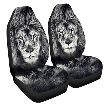 Gift For Dad Coolest Gray Lion Car Seat Covers Custom Gift Idea For Dad