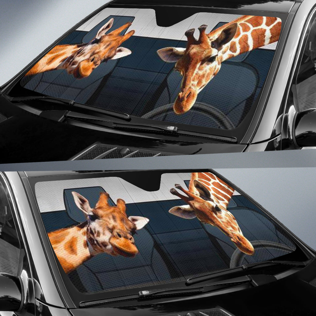Giraffe  Car Auto Sun Shades Windshield Accessories Decor Gift