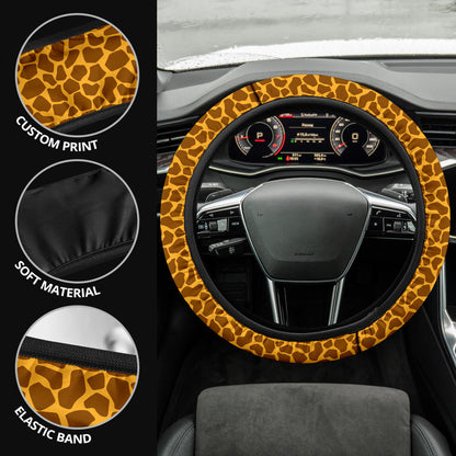 Giraffe Skin Premium Car Steering Wheel Cover