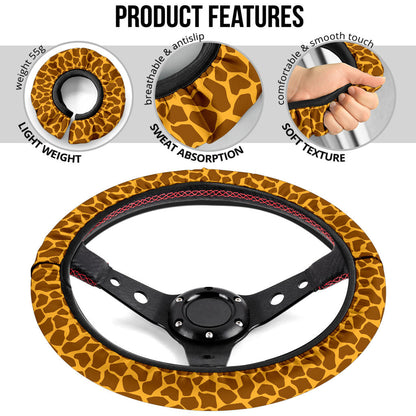 Giraffe Skin Premium Car Steering Wheel Cover