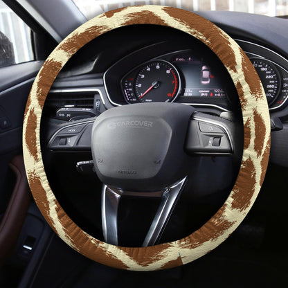 Giraffe Steering Wheel Cover Custom Animal Skin Printed Car Interior Accessories