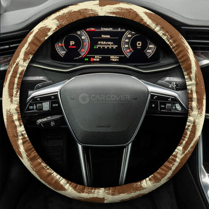 Giraffe Steering Wheel Cover Custom Animal Skin Printed Car Interior Accessories