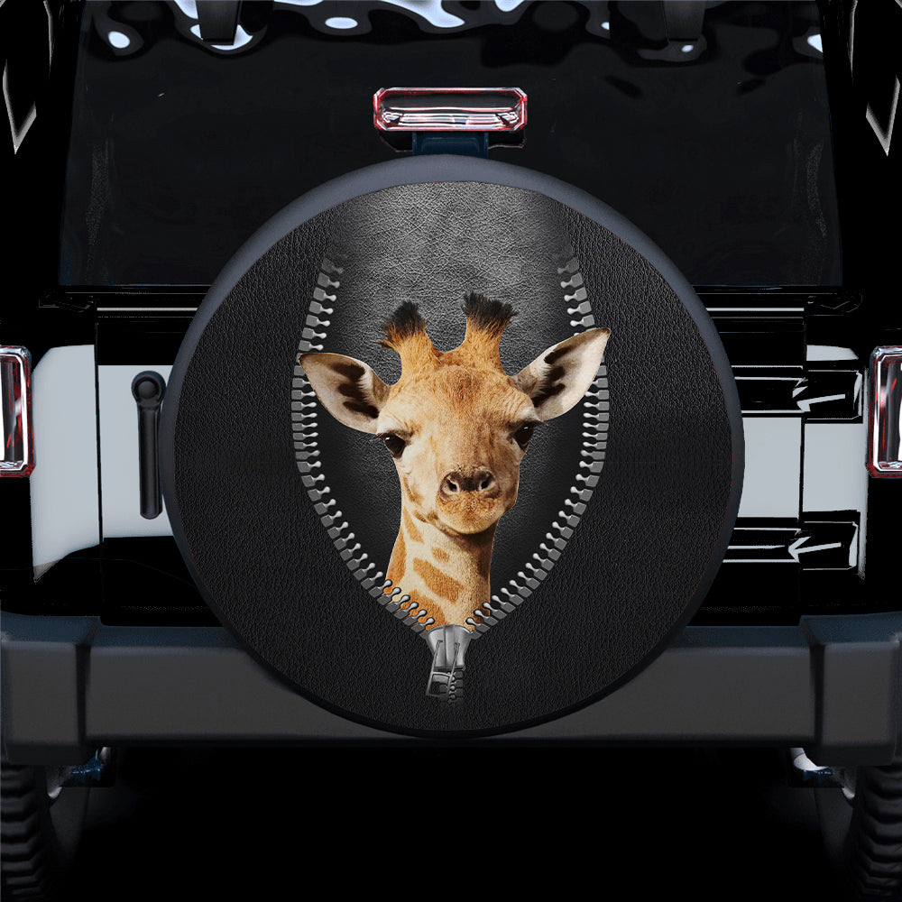 Giraffe Zipper 3D Car Spare Tire Cover