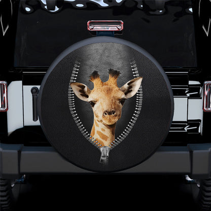 Giraffe Zipper 3D Car Spare Tire Cover