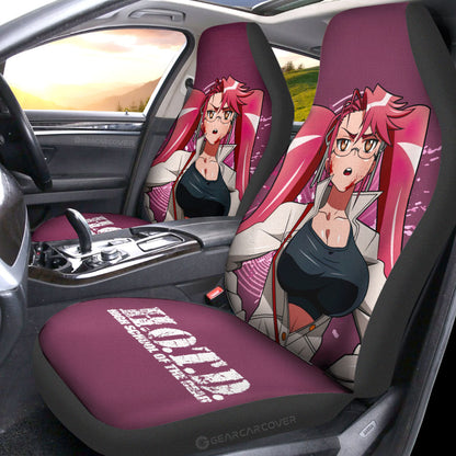 Girl Saya Takagi Car Seat Covers Custom High School Of The Dead Car Accessories