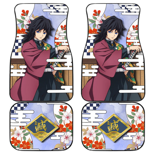 Giyu Tomioka Car Floor Mats Custom Demon Slayer Anime Car Accessories
