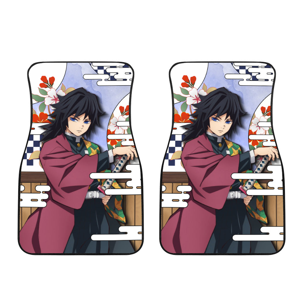 Giyu Tomioka Car Floor Mats Custom Demon Slayer Anime Car Accessories