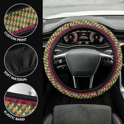 Giyu Tomioka Demon Slayer Anime Car Steering Wheel Cover 1