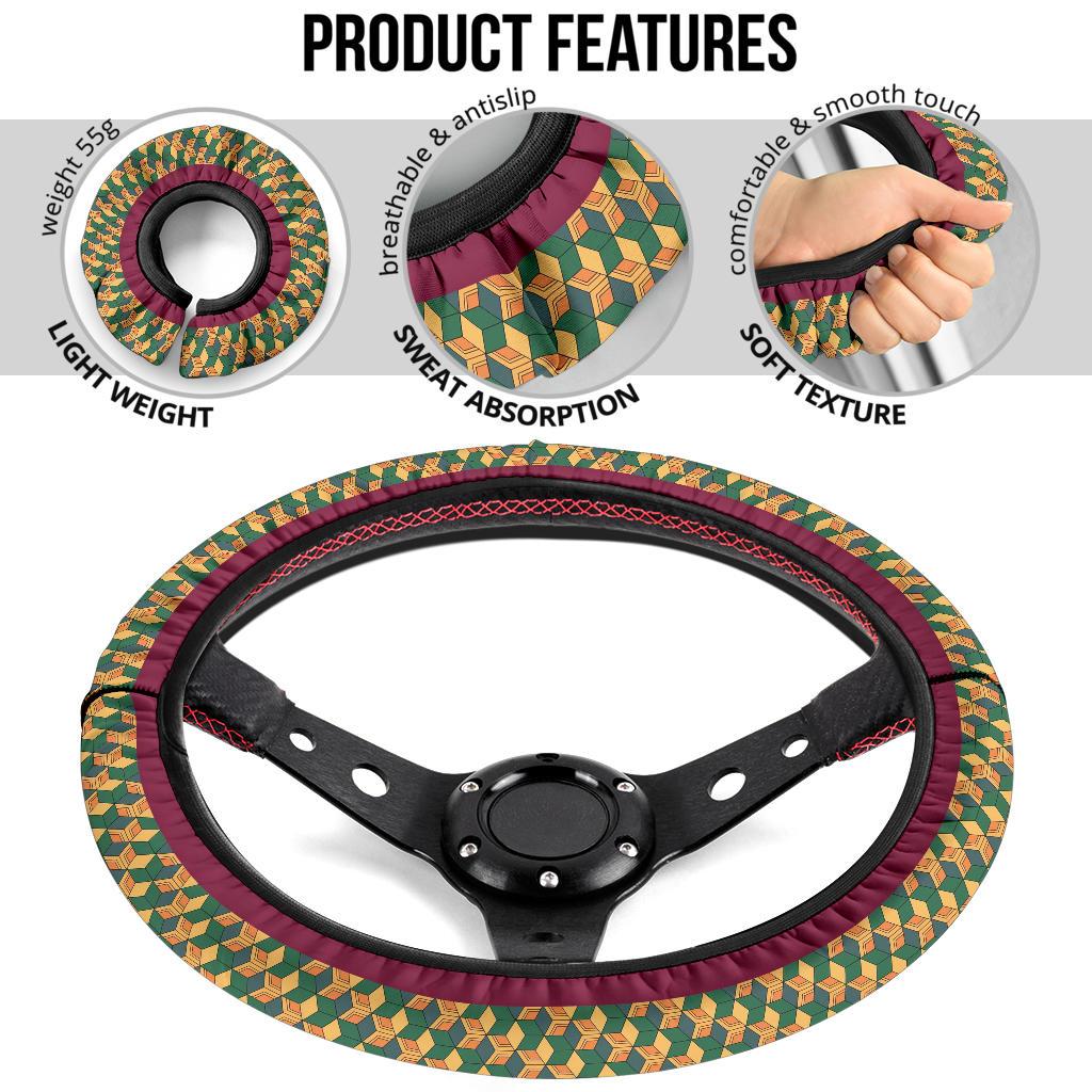 Giyu Tomioka Demon Slayer Anime Car Steering Wheel Cover 1