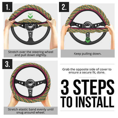 Giyu Tomioka Demon Slayer Anime Car Steering Wheel Cover 1