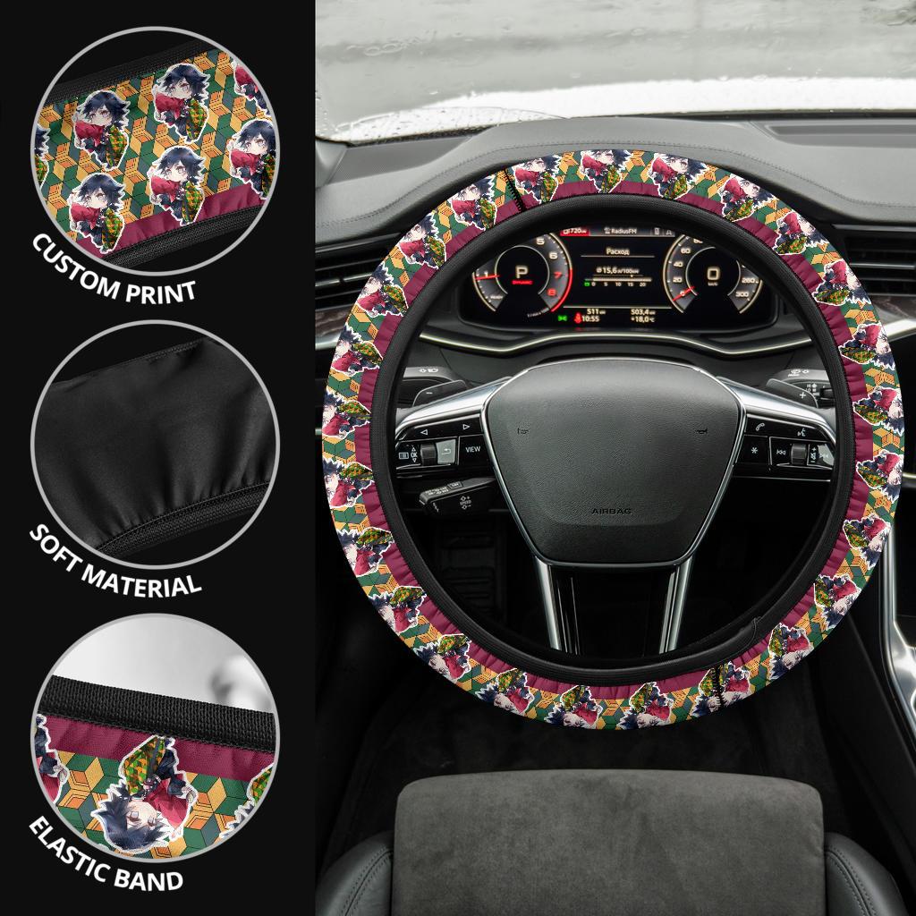 Giyu Tomioka Demon Slayer Anime Car Steering Wheel Cover 2