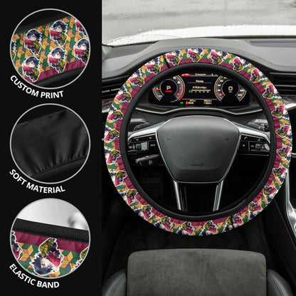 Giyu Tomioka Demon Slayer Anime Car Steering Wheel Cover 2