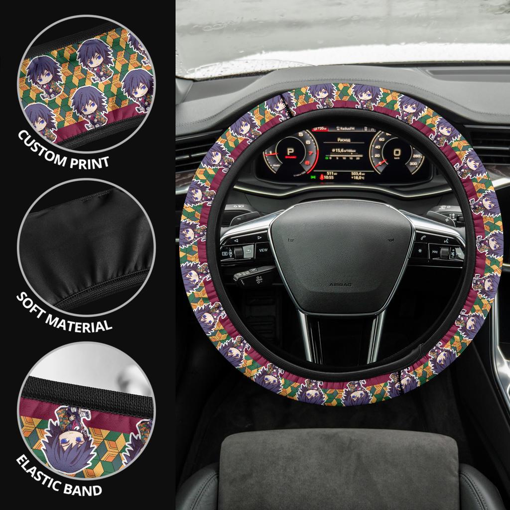 Giyu Tomioka Demon Slayer Anime Car Steering Wheel Cover 3