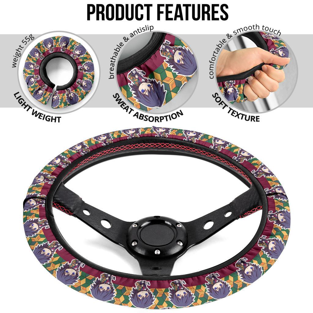 Giyu Tomioka Demon Slayer Anime Car Steering Wheel Cover 3