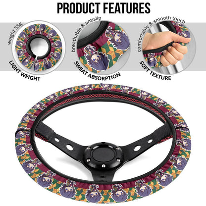 Giyu Tomioka Demon Slayer Anime Car Steering Wheel Cover 3