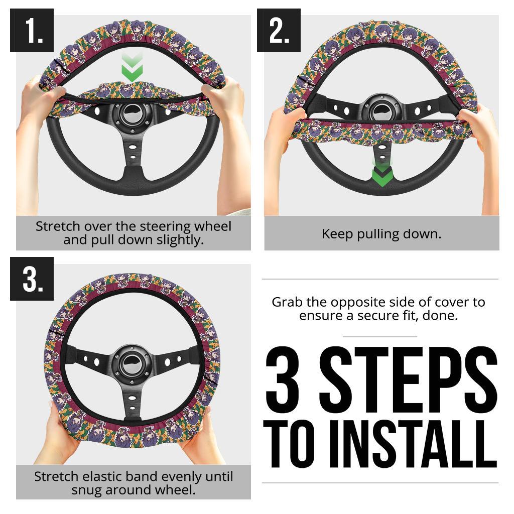 Giyu Tomioka Demon Slayer Anime Car Steering Wheel Cover 3