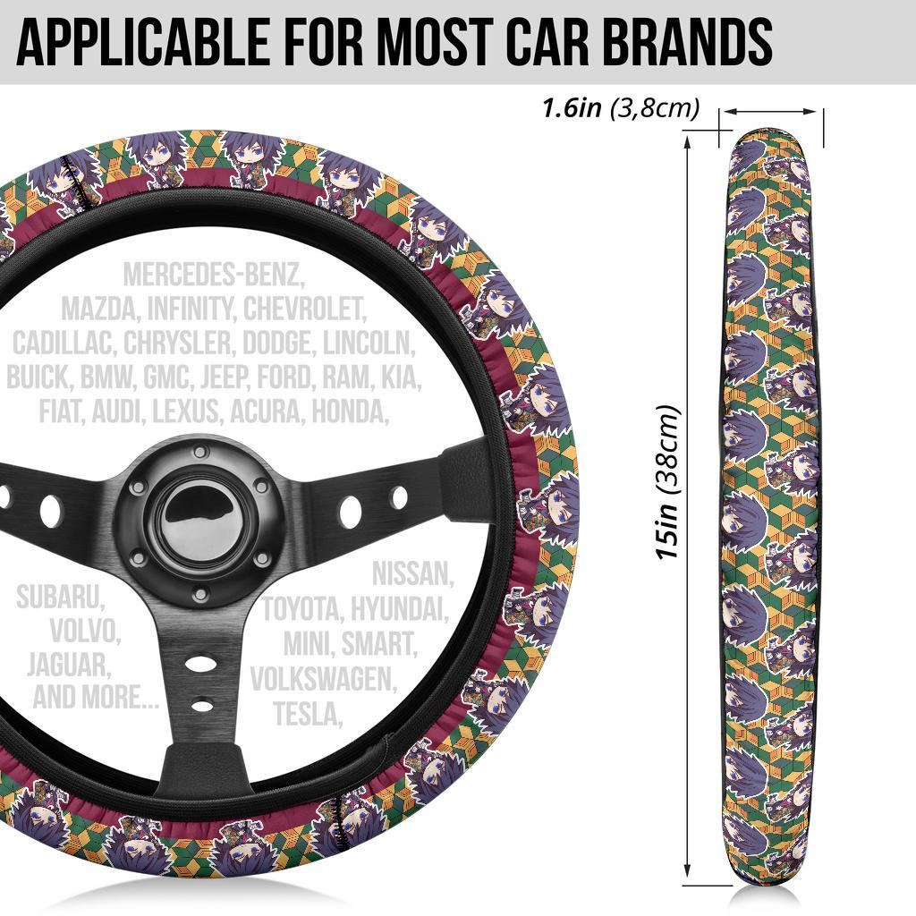 Giyu Tomioka Demon Slayer Anime Car Steering Wheel Cover 3
