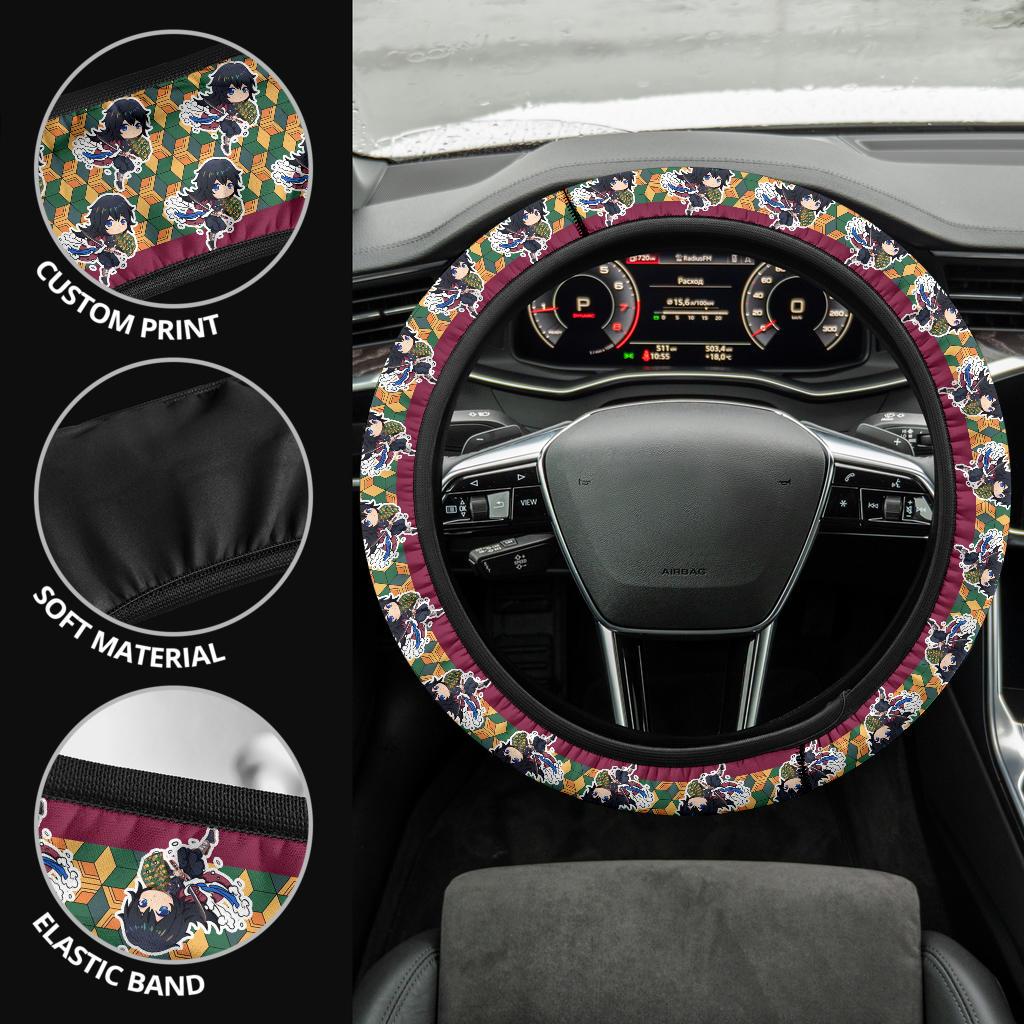 Giyu Tomioka Demon Slayer Anime Car Steering Wheel Cover 4