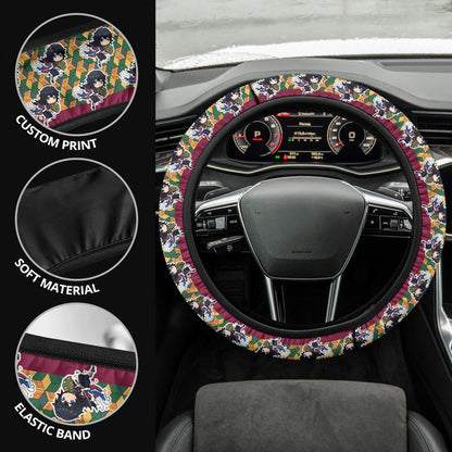 Giyu Tomioka Demon Slayer Anime Car Steering Wheel Cover 4
