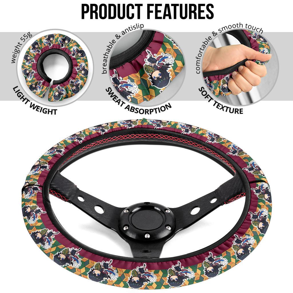 Giyu Tomioka Demon Slayer Anime Car Steering Wheel Cover 4