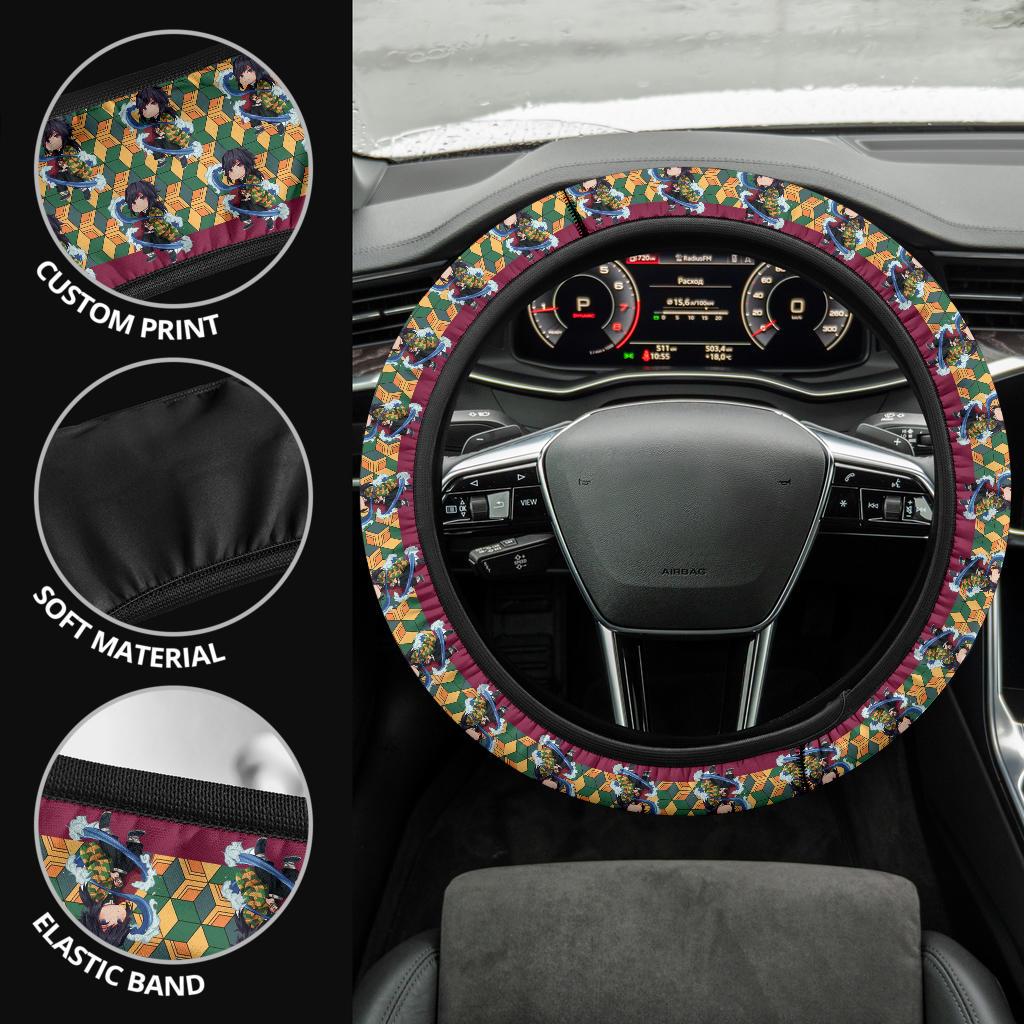 Giyu Tomioka Demon Slayer Anime Car Steering Wheel Cover 5
