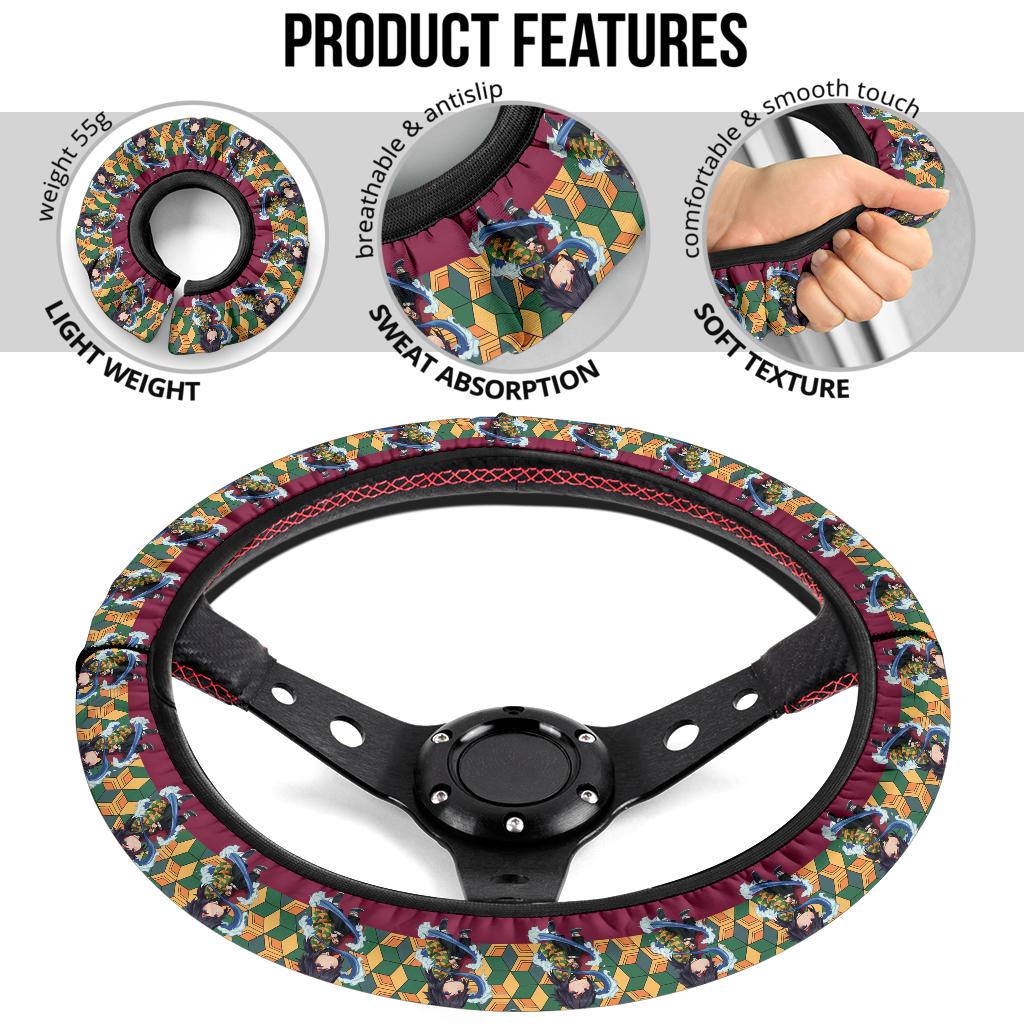 Giyu Tomioka Demon Slayer Anime Car Steering Wheel Cover 5