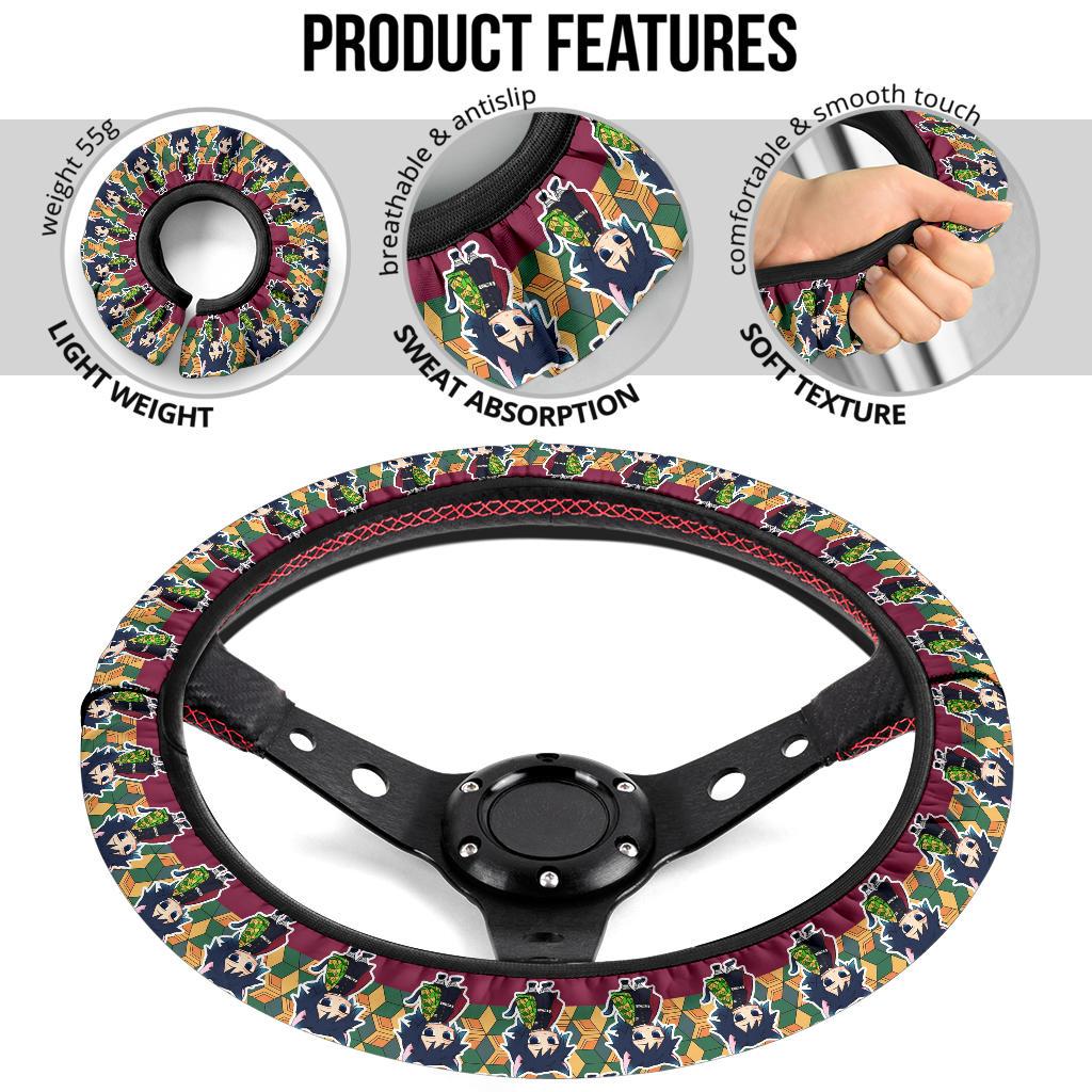 Giyu Tomioka Demon Slayer Anime Car Steering Wheel Cover 6