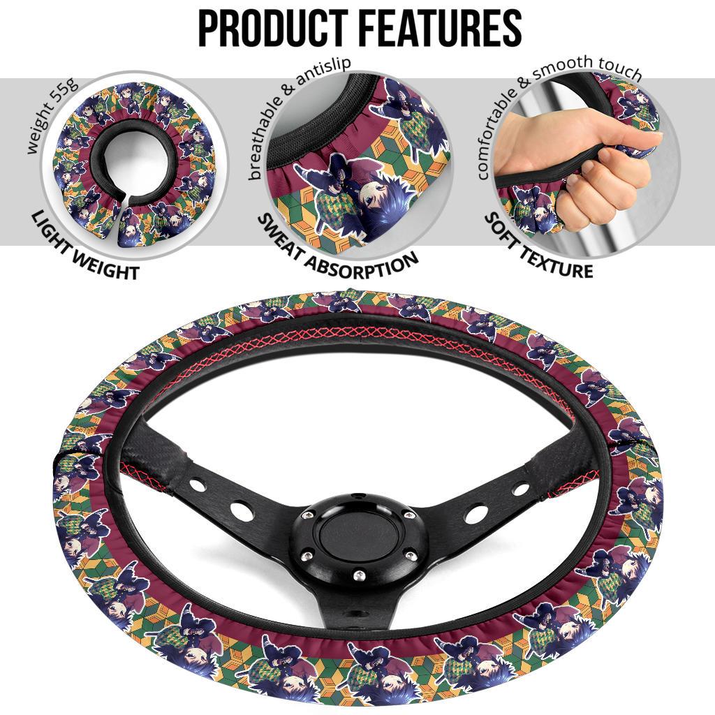 Giyu Tomioka Demon Slayer Anime Car Steering Wheel Cover 7