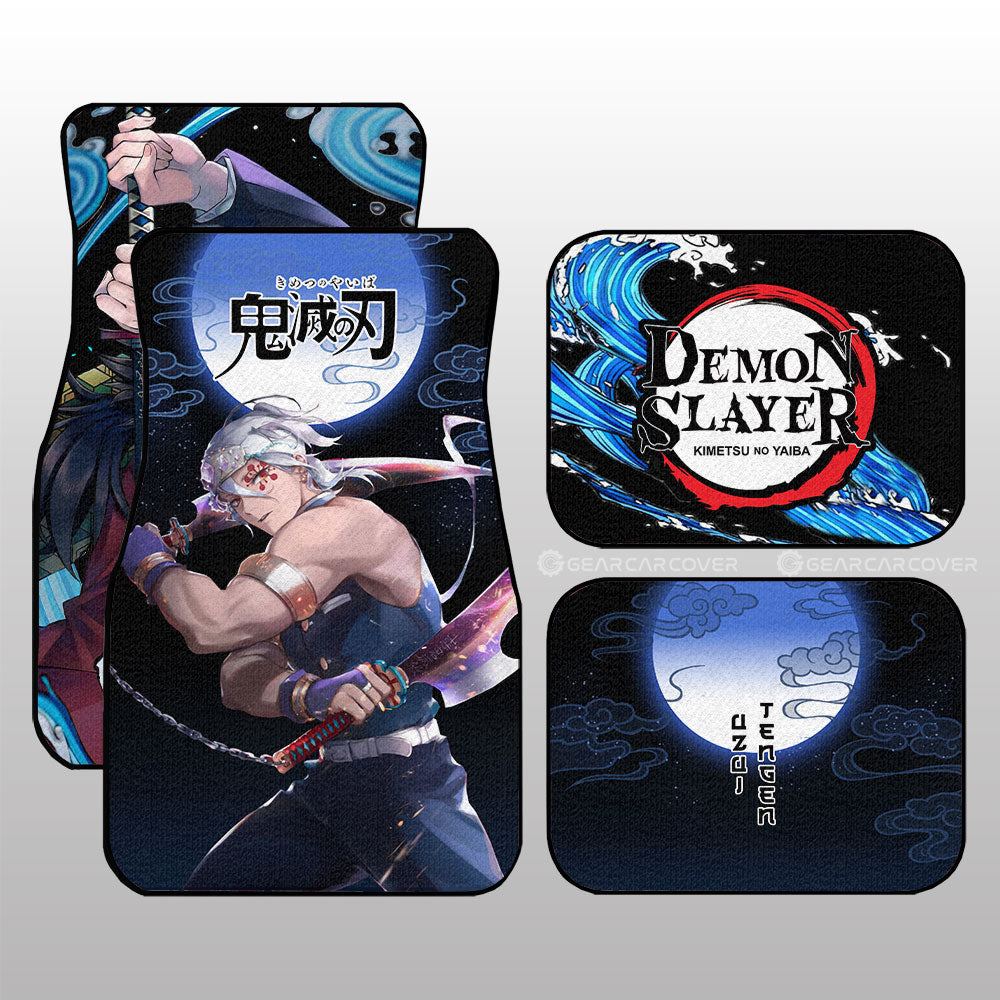 Giyuu And Tengen Uzui Car Floor Mats Custom Demon Slayer Anime Car Accessories