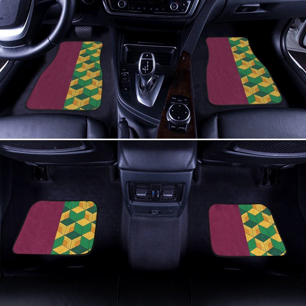Giyuu Uniform Car Floor Mats Custom Demon Slayer Anime Car Accessories