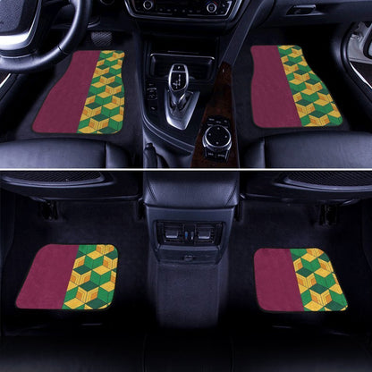 Giyuu Uniform Car Floor Mats Custom Demon Slayer Anime Car Accessories