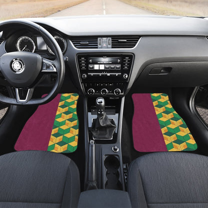 Giyuu Uniform Car Floor Mats Custom Demon Slayer Anime Car Accessories