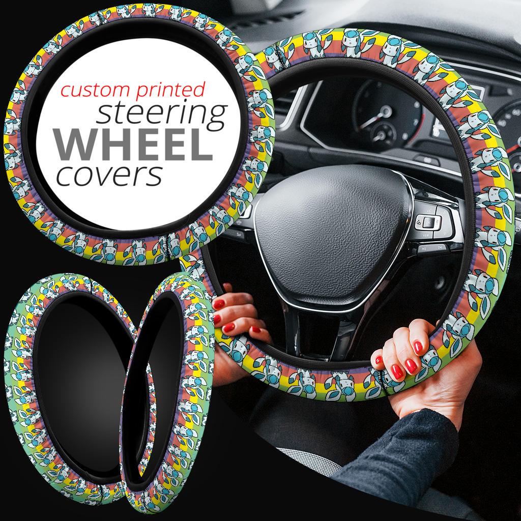 Glaceon Anime Custom Car Steering Wheel Cover