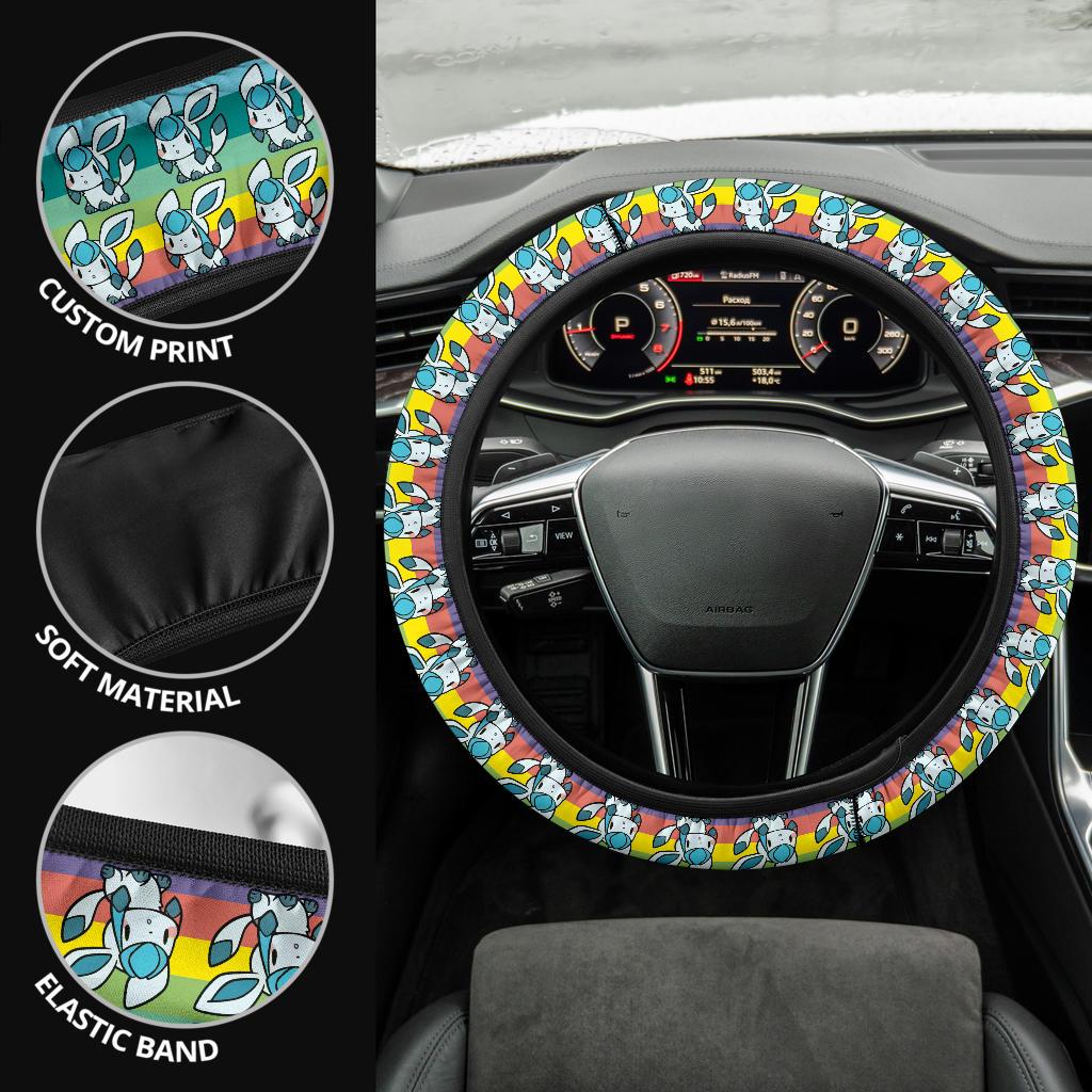 Glaceon Anime Custom Car Steering Wheel Cover