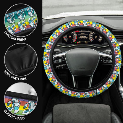 Glaceon Anime Custom Car Steering Wheel Cover