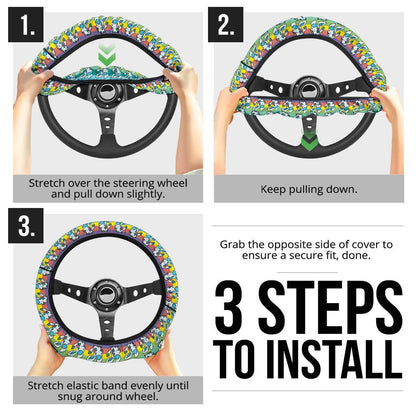 Glaceon Anime Custom Car Steering Wheel Cover