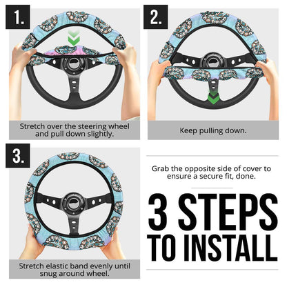 Glaceon Car Steering Wheel Cover