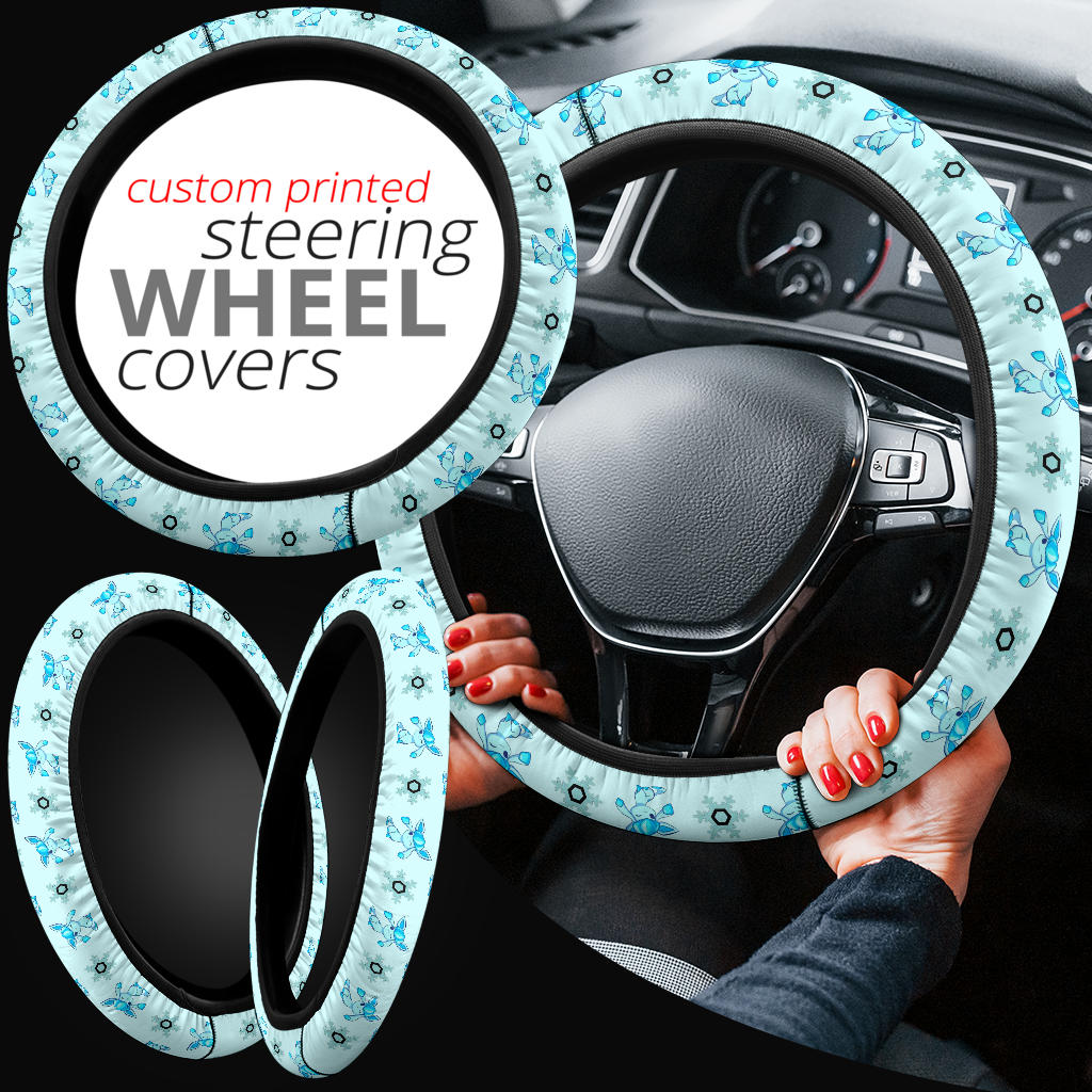 Glaceon Eevee Evolution Car Steering Wheel Cover