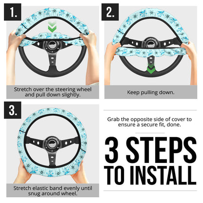 Glaceon Eevee Evolution Car Steering Wheel Cover