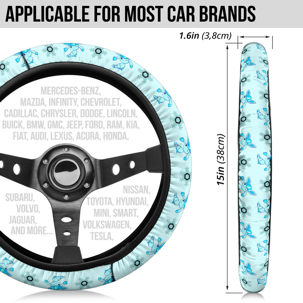Glaceon Eevee Evolution Car Steering Wheel Cover