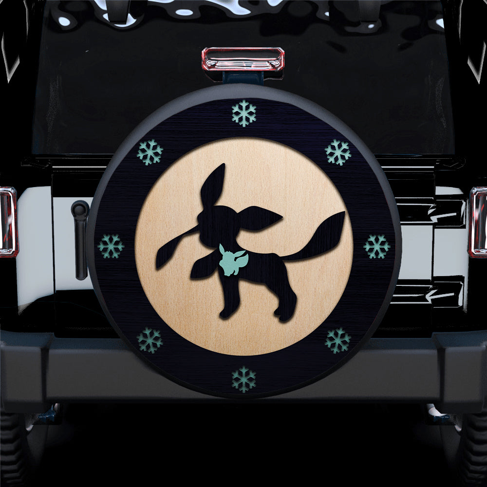 Glaceon Eevee Evolution Wood Car Spare Tire Cover