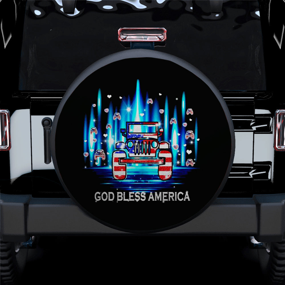 God Bless America Jeep Car Spare Tire Cover