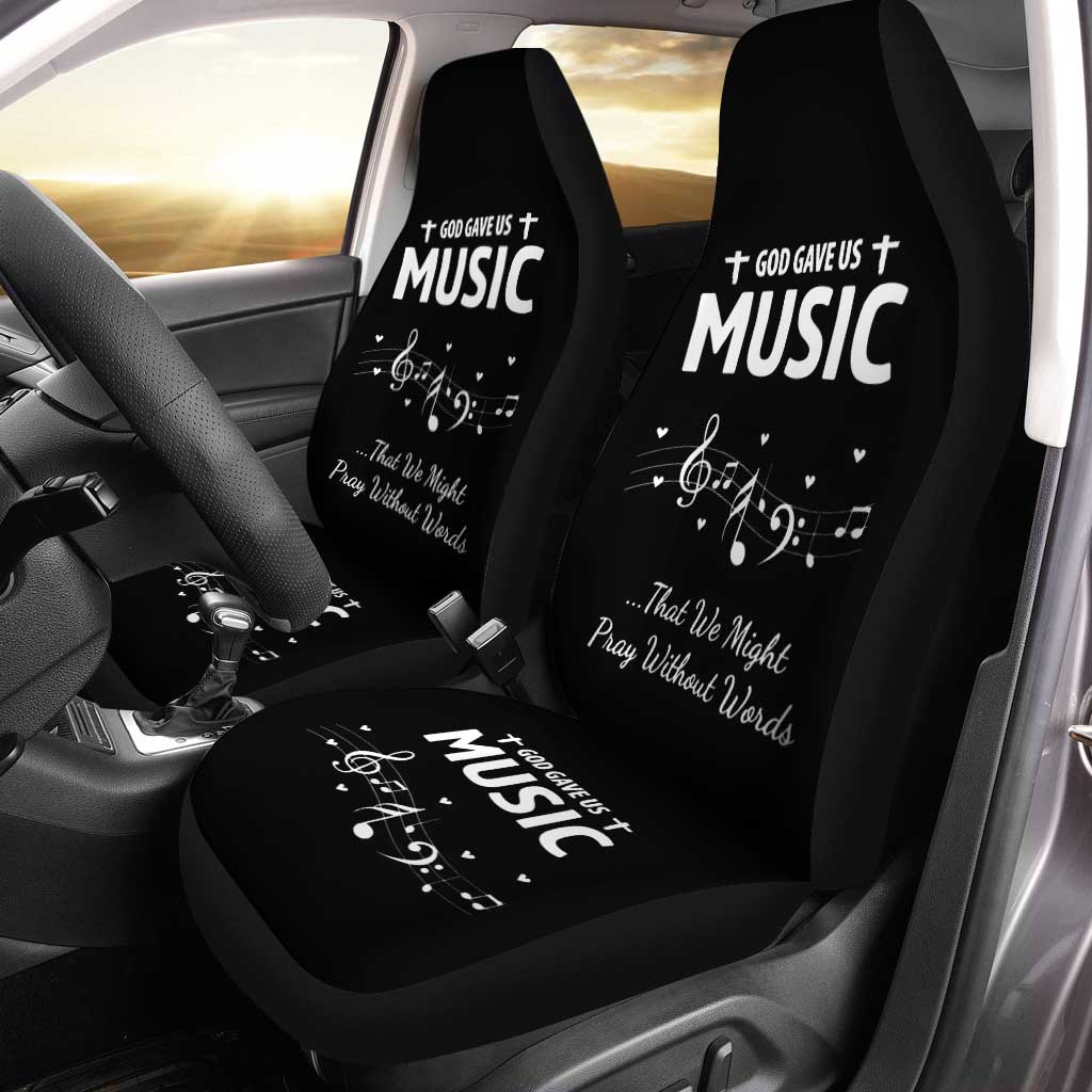 God Gave Us Music Car Seat Covers Notes Music Car Accessories