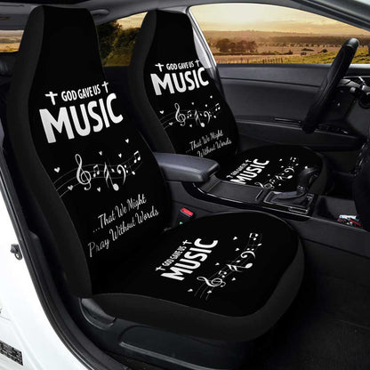 God Gave Us Music Car Seat Covers Notes Music Car Accessories