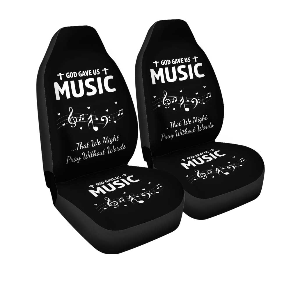 God Gave Us Music Car Seat Covers Notes Music Car Accessories