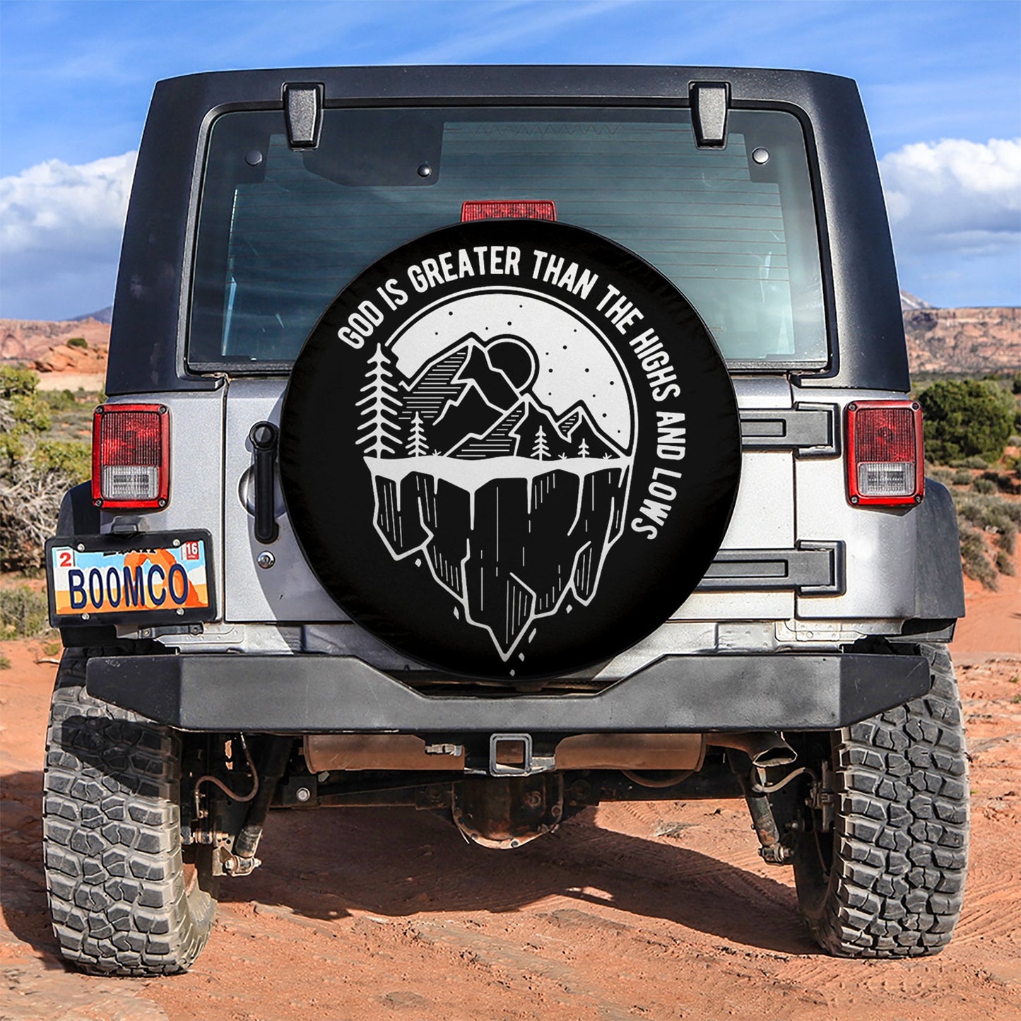 God Is Greater Than The Highs And Lows Jeep Car Spare Tire Cover